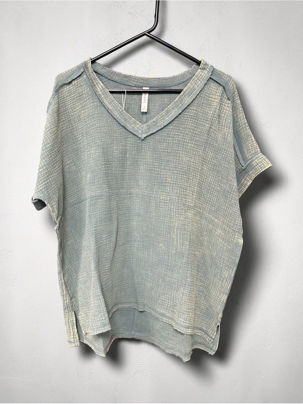 Jade V-Neck Textured Women's Top